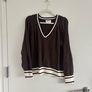 Old Navy Brown V-Neck Sweater